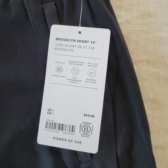 NWT Athleta Brooklyn Mid Rise 16 Skort - Picture 4 of 7